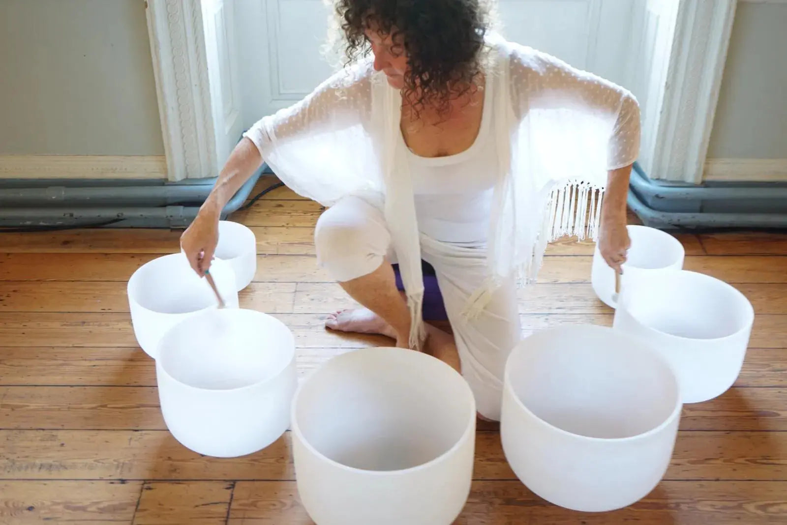 Crystal Singing Bowls Anjali Mudra
