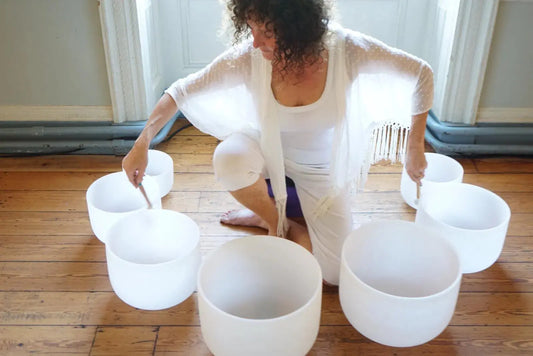 Crystal Singing Bowls Anjali Mudra